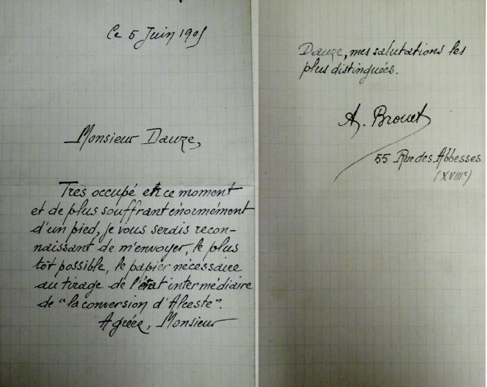lettre à Pierre Dauze