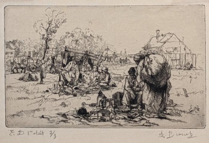 28 . L'Aveugle, le Marché à la Ferraille;Marchands de Bric-à-Brac Avenue Michelet;1<sup>er</sup> état