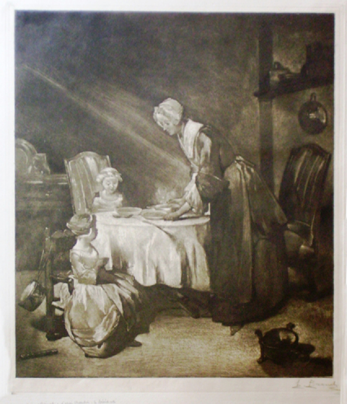 le bénédicité d'après Chardin