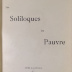 les Soliloques du Pauvre - couverture avec portrait de Rictus par Steinlen