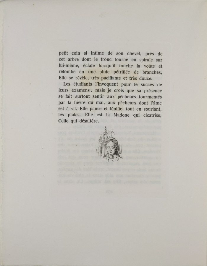 Tête de statue de la VIerge