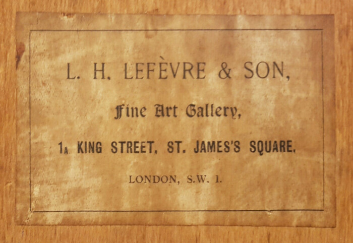Etiquette de galerie - The L. H. Lefèvre Gallery